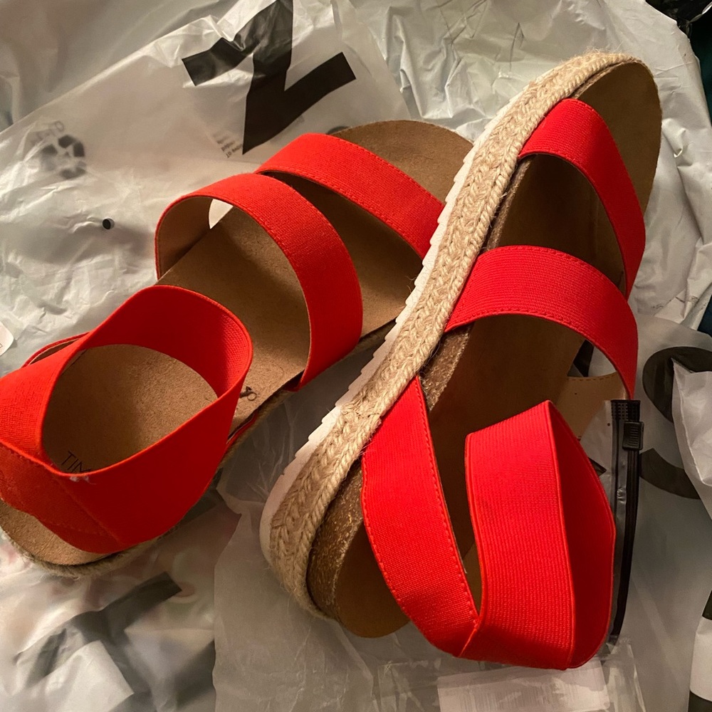Brand new with tags Red, size 11 sandals